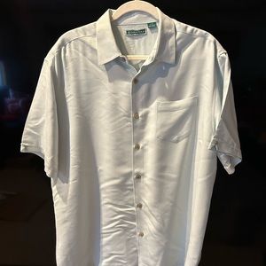 Cubavera Mens Short Sleeve Stretch Button Down Shirt — Mens Large